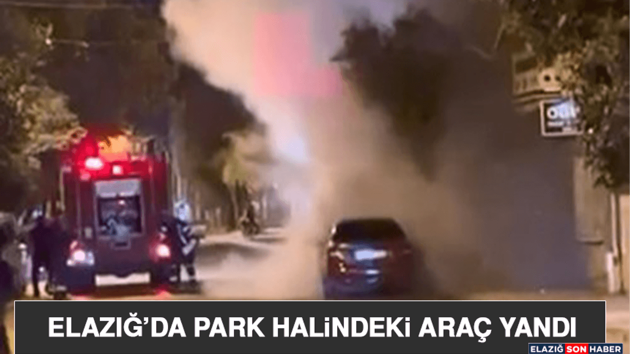 Elazığ’da Park Halindeki Araç Yandı