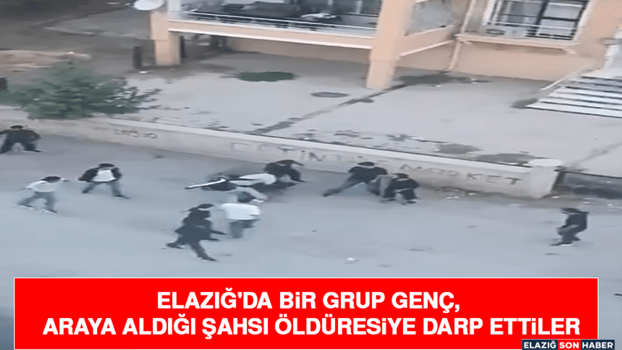 Elazığ'da Bir Grup Genç, Araya Aldığı Şahsı Öldüresiye Darp Ettiler