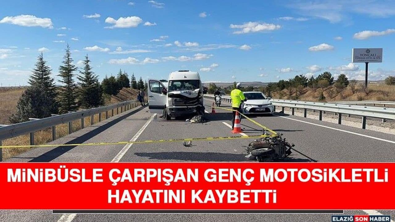 Minibüsle Çarpışan Genç Motosikletli Hayatını Kaybetti