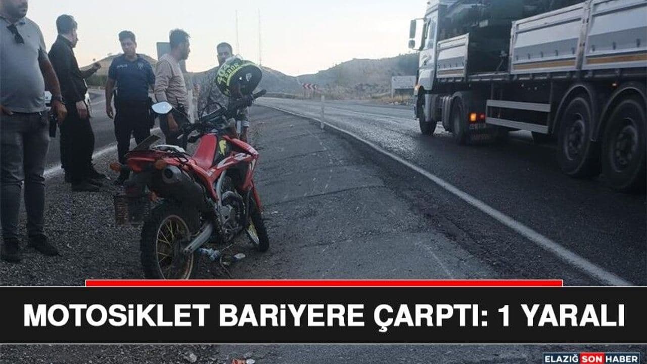 Motosiklet Bariyere Çarptı: 1 Yaralı
