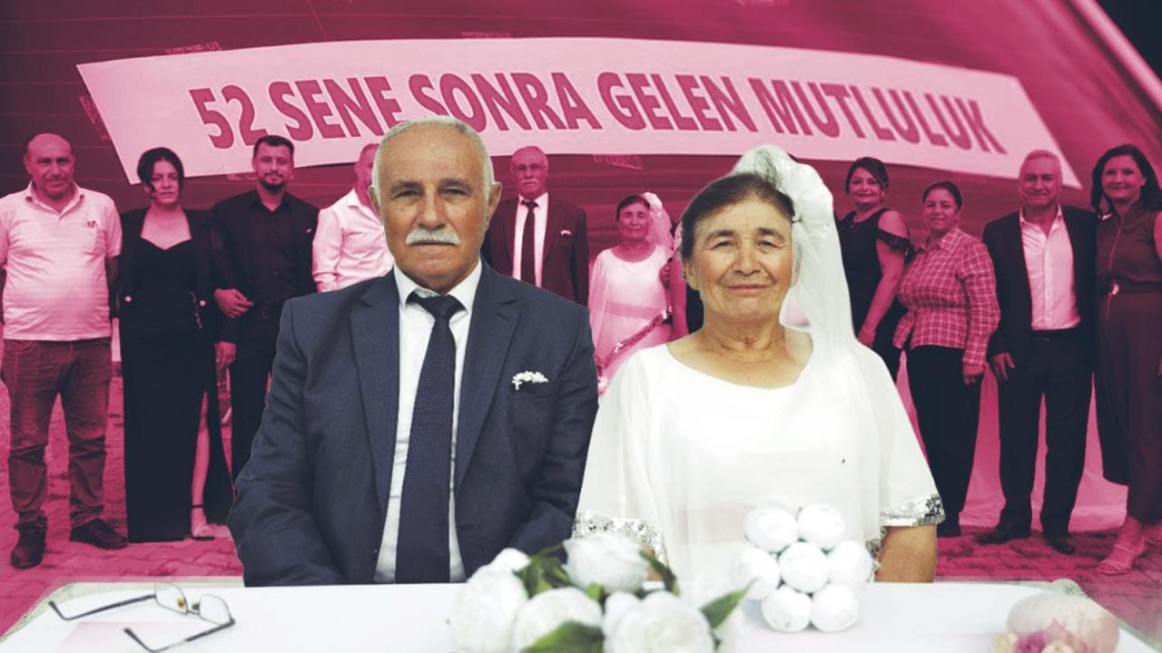 Yarım Asırlık Hasret Bitti: 70 Yaşındaki Çift 52 Yıl Sonra Düğün Yaptı