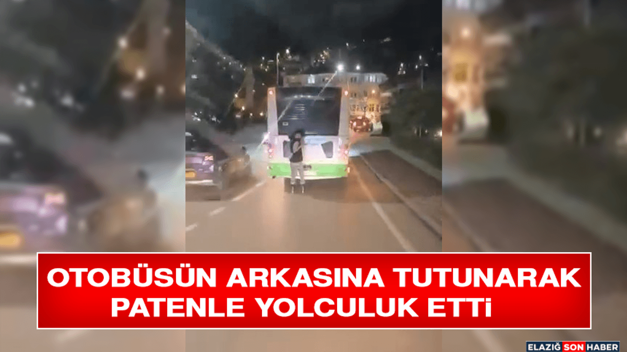 Otobüsün Arkasına Tutunarak Patenle Yolculuk Etti