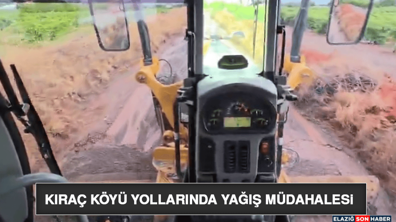 Kıraç Köyü Yollarında Yağış Müdahalesi