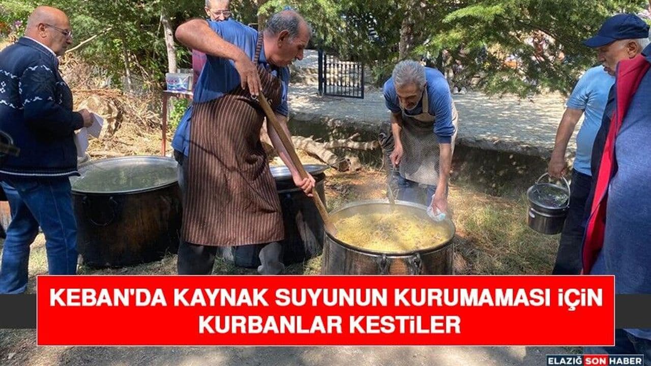 Keban'da Kaynak Suyunun Kurumaması İçin Kurbanlar Kestiler