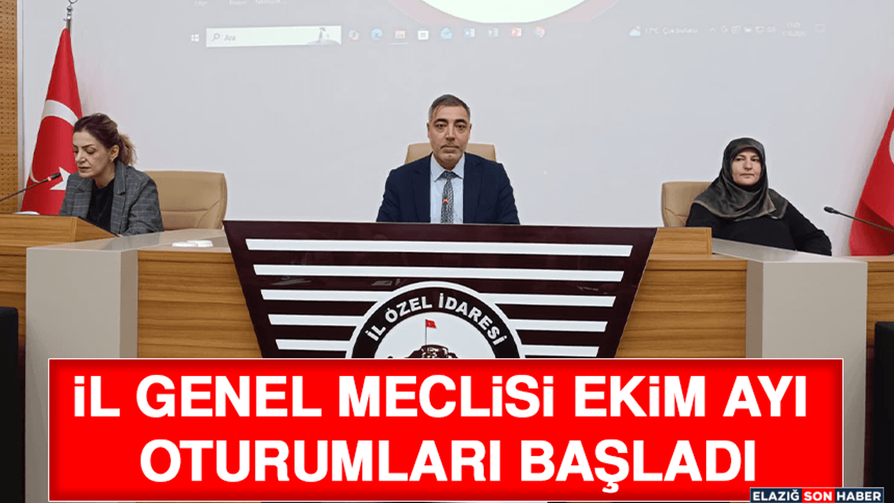 İl Genel Meclisi'nin Ekim Ayı Toplantıları Gerçekleştirildi