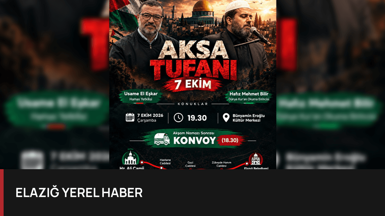 Elazığ'da El Aksa Tufanı'nın Yıl Dönümü İçin Dayanışma Etkinlikleri Düzenlenecek