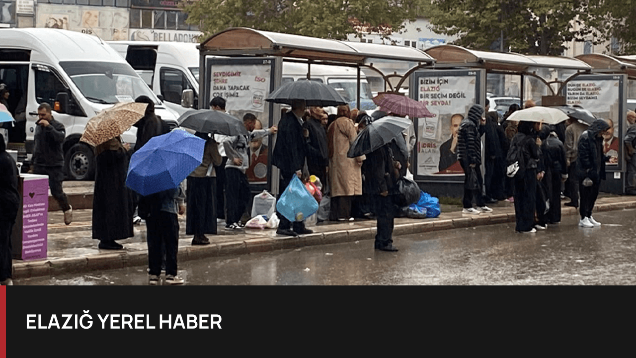 Elazığ'da Kuvvetli Sağanak Yağış Başladı