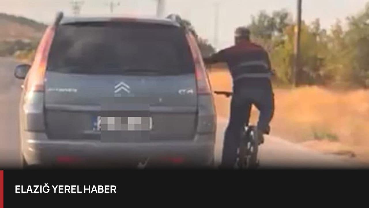 Elazığ'da Canını Hiçe Sayan Bisikletli