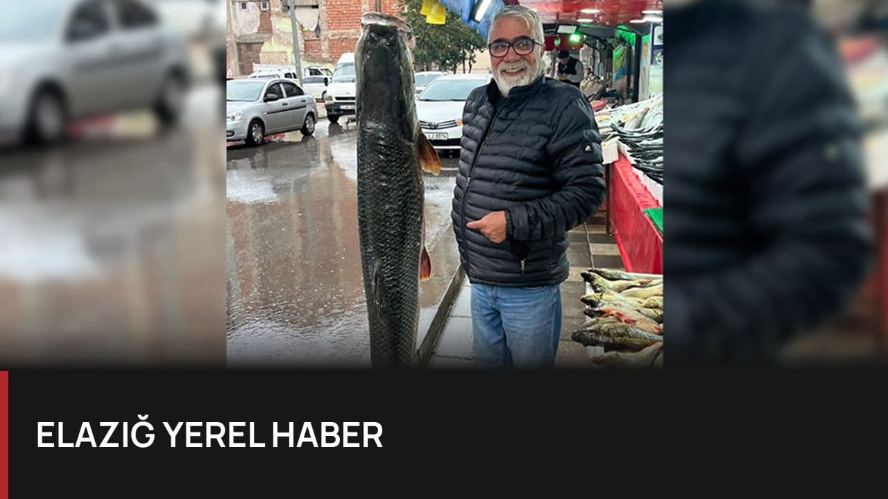 Elazığ Kapalı Çarşı'da Dev Turna Balığı Şaşkınlık Yarattı