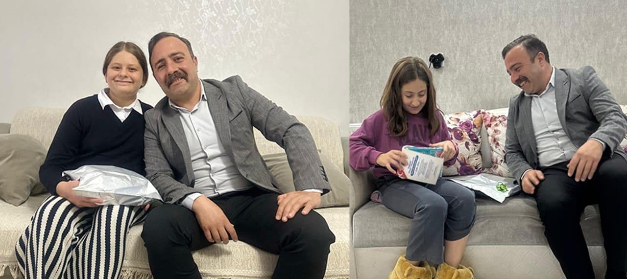 Dünya Kız Çocukları Günü'nde Şehit Çocuklarına Anlamlı Hediye