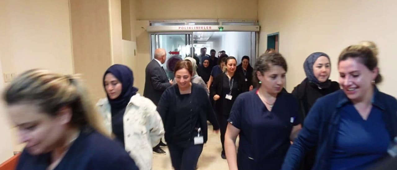 Fırat Üniversitesi Hastanesi'nde Yangın Tatbikatı Yapıldı