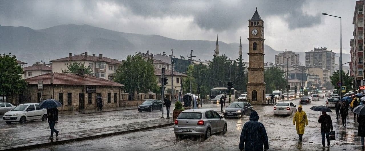 Elazığ ve 15 İlde Kuvvetli Yağış Alarmı: Sel ve Su Baskını Riski Kapıda