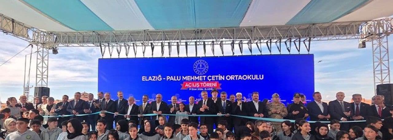 Palu'da Mehmet Çetin Ortaokulu Hizmete Girdi