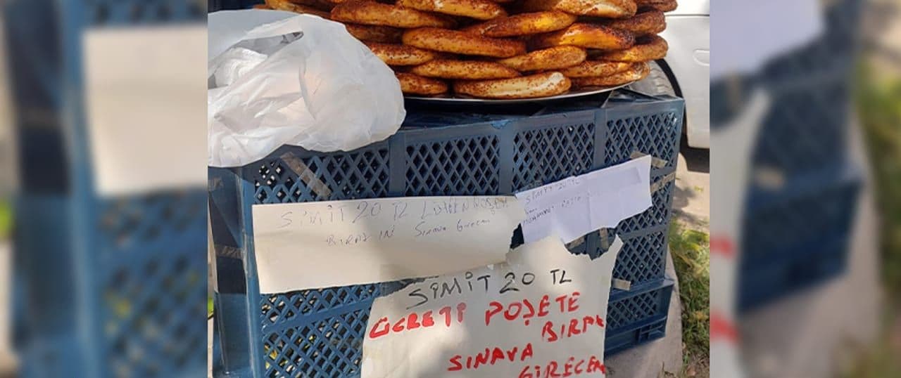 Sınava Girmek İçin Simit Tezgahına Not Bıraktı
