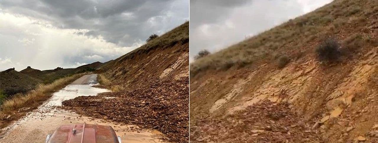 Elazığ'da Sağanak Yağış Toprak Kaymasına Yol Açtı