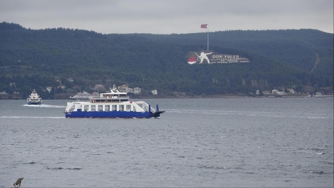 Kabatepe-Gökçeada Feribot Seferlerine Hava Engeli